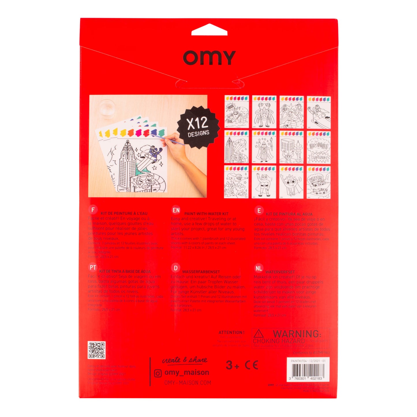 Kit OMY de pintura Súper Héroes